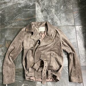 Amanda Uprichard Tan Leather Jacket